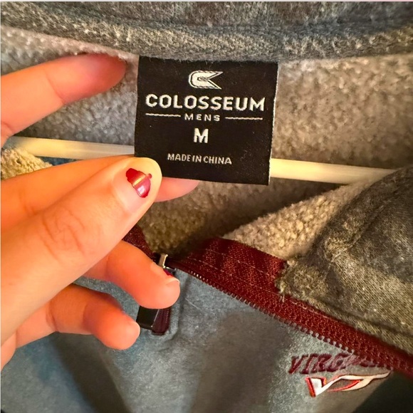 Virginia Tech Gray Quarter Zip - Picture 2 of 2